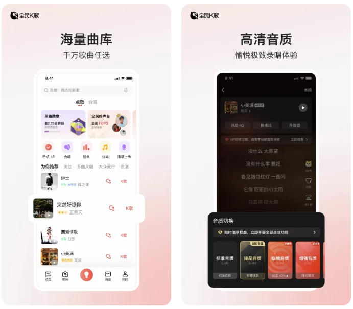 【安卓软件】全民K歌TV 5.3.41+手机端4.2.1.9 解锁会员版
