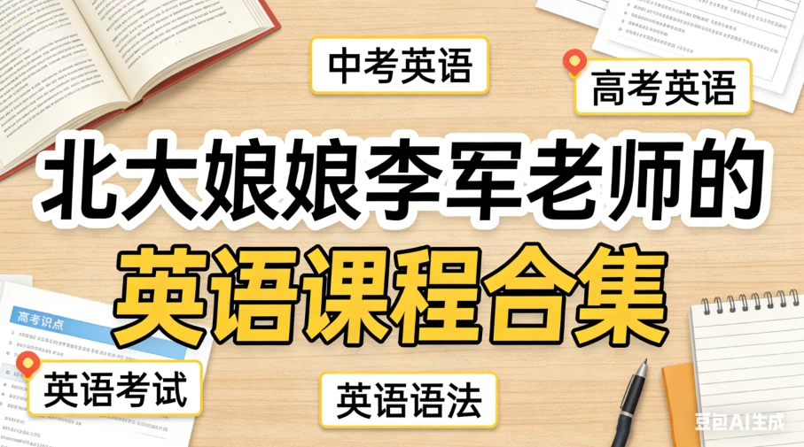 北大英语娘娘李军老师的英语课程合集（中/高考）