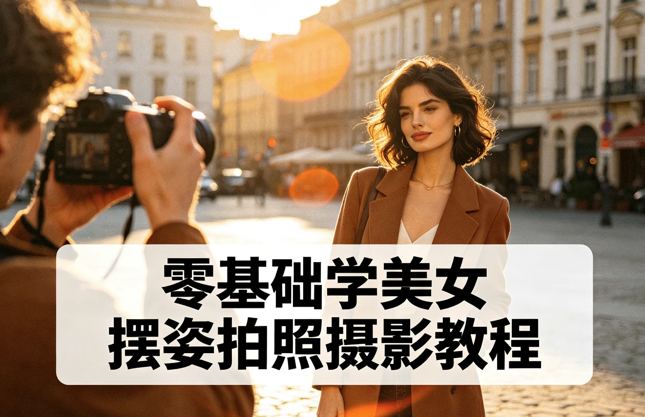 零基础学美女摆姿拍照摄影教程