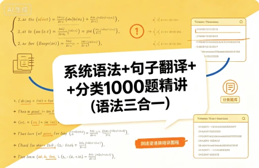 系统语法+句子翻译+分类1000题精讲（语法三合一）