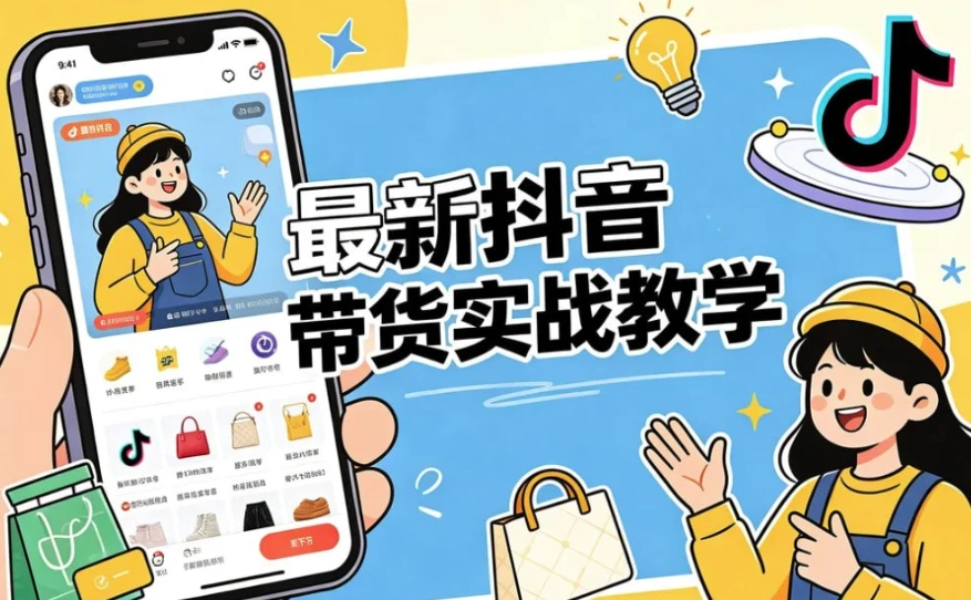 最新抖音带货实战教学，从零起号避坑全流程