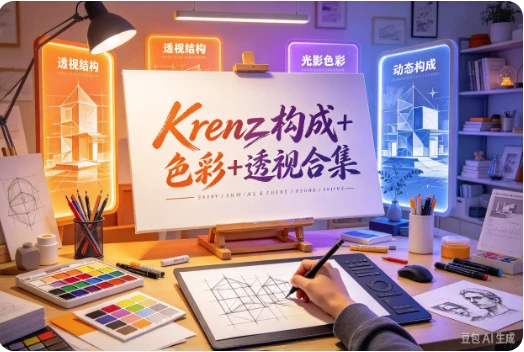 Krenz构成+色彩+透视合集