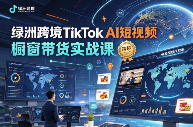 绿洲跨境TikTok AI短视频橱窗带货实战课